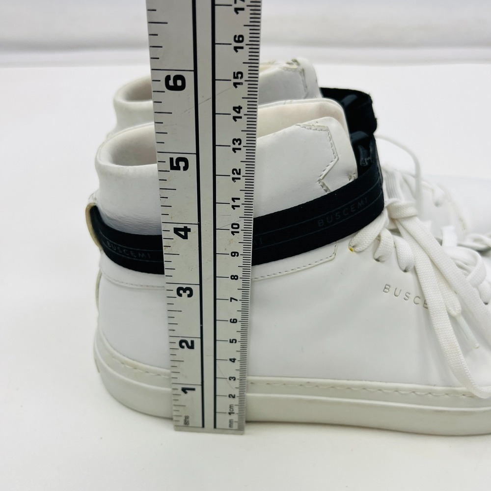Buscemi Leather High Top Sneakers 100mm Buckle Closure‎ EU 38 US 8 - Picture 16 of 16